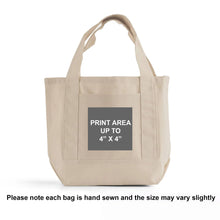 Load image into Gallery viewer, Sockprints - Mini Iconic Shopping Bag with Trim - Add Your Own Design