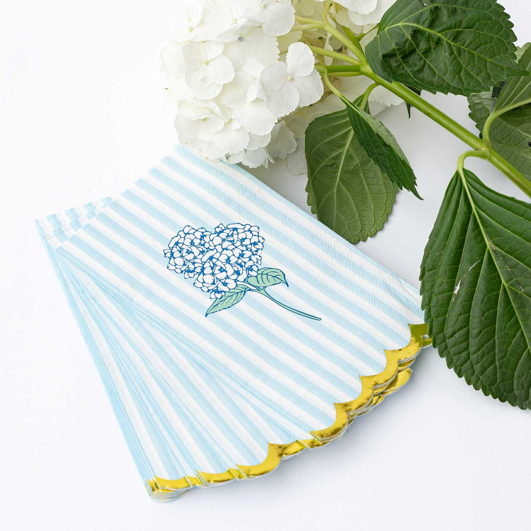 8 Oak Lane - Hydrangea Stem Paper Guest Towel Packs