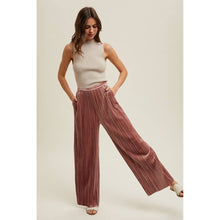 Load image into Gallery viewer, Crushed Velvet Wide Leg Pants