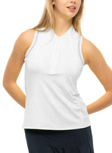 Load image into Gallery viewer, Lucky In Love - My Favorite Golf  Zip Tank - White