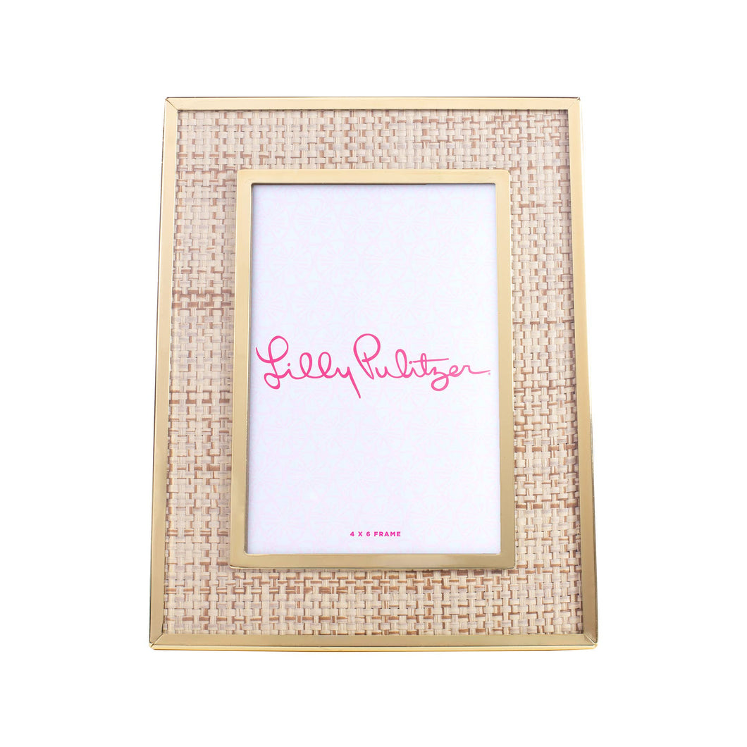 Lilly Pulitzer - Medium Picture Frame, Raffia Mat